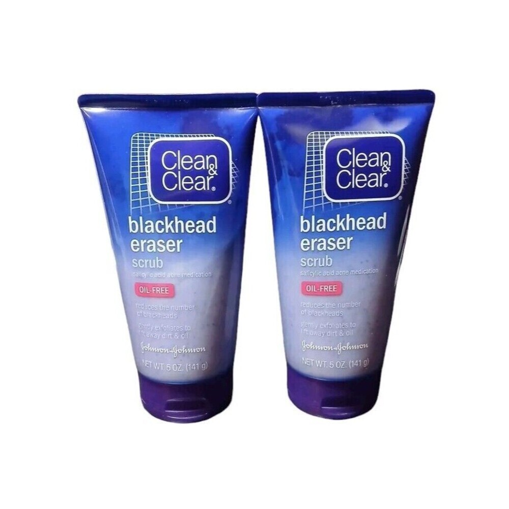 Clean & Clear Blackhead Eraser Oil-Free Scrub 5oz (141g) Lot of 2